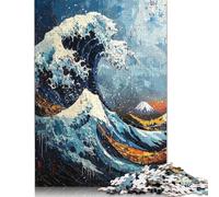 1000 Piece Expressionist The Great Wave - Bold Contemporary Art Reinterpretation Jigsaw Puzzles for Adults Puzzle Jigsaws for Adults Home Educational Games DIY Toys 1000pcs (75x50cm)