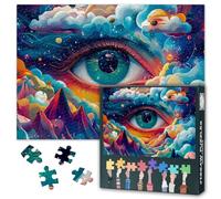 1000 Piece Eye Jigsaw Puzzles for Adults Decompression Jigsaw Puzzle Impossible Challenge Clouds Mountains Puzzles Perfect for Family Game Night 27.5"X19.7"