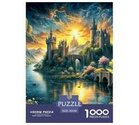 1000 Piece Fantasy Castle Game Puzzle for Adults Gifts Family Challenging Toys Home Decors Brainteasing Fascinating World Jigsaw Puzzle for Women Men Adult 70x50cm/1000pcs
