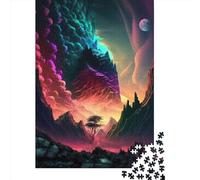 1000 Piece Fantasy Landscape 8 Jigsaw Puzzle for Adult Teenagers Wooden Puzzle Christmas Eve Gifts 1000pcs (75x50cm)