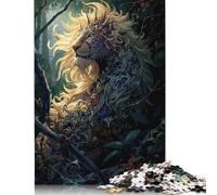1000 Piece Fantasy Leopard Creature in Forest Jigsaw Puzzles for Adult Teenagers Paper Puzzle Adult Jigsaw Puzzle Puzzle for Adults And Teenager 38x26cm/1000pcs