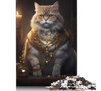 1000 Piece Fat Cat Rich King Square Jigsaw Puzzles for Adults, Wooden Puzzles Educational Game for Children 1000pcs (75x50cm)