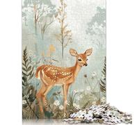 1000 Piece Fawn in Forest Jigsaw Puzzles for Adults Paper Puzzles for Teenagers Gifts Unique Home Decor And Gifts 1000pcs (75x50cm)