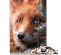 1000 Piece Feather Fox Jigsaw Puzzle for Adult Teenagers Wooden Puzzle Christmas Eve Gifts 1000pcs (75x50cm)