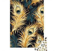 1000 Piece Feather Square Jigsaw Puzzles for Adults & Wooden Puzzles Learning Educational Toys Family Games 1000pcs (75x50cm)