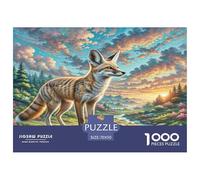 1000 Piece Fennec Fox Game Puzzle for Adults Gifts Fun Challenging Home Decoration Brainteasing Cute Animal Jigsaw Puzzle for Women Men Adult 70x50cm/1000pcs