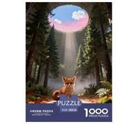 1000 Piece Fennec Fox Jigsaw Puzzle for Adults - Cooperative Play & Educational Activity, Forest Secret Realm Jigsaws, Home Decoration Unique Gift 38x26cm/1000pcs