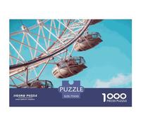 1000 Piece Ferris Wheel Square Puzzle for Adults, Wooden Puzzles Puzzle Hands-on Game 1000pcs (75x50cm)