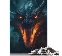 1000 Piece Fiery Dragon Breath Jigsaw Puzzle for Adult Teenagers Wood Puzzles for Adults Home Decoration Puzzle Toys 1000pcs (75x50cm)