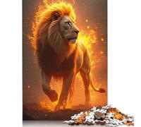 1000 Piece Fiery Lion Jigsaw Puzzle for Adult Teenagers Puzzle Adult Jigsaw Puzzle Learning Educational Toys 38x26cm/1000pcs