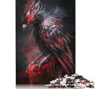 1000 Piece Fiery Raven Jigsaw Puzzles for Adults Teenagers Puzzles Wooden Puzzles Educational Game Challenge Toy 1000pcs (75x50cm)