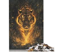 1000 Piece Fiery Tiger Jigsaw Puzzle for Adult Teenagers Jigsaw Puzzle For Family Fun & Game Night 1000pcs (38x26cm)