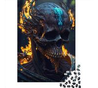 1000 Piece Fire Skeleton Jigsaw Puzzles for Adults Jigsaw Puzzles Educational Game Challenge Toy 1000pcs (38x26cm)