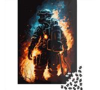 1000 Piece Firefighter Flame Jigsaw Puzzle for Adult Teenagers Paper Puzzle for Adults And Teenager Brain Teaser Game 1000pcs (38x26cm)
