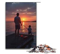 1000 Piece Fisherman's Song at Dusk Jigsaw for Kids Wooden Puzzles Home Art Decor 1000 PCS(38x26cm)