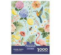 1000 Piece Flamingo Jigsaw Puzzle for Adults Kids - Family Fun, Educational Toys, Flowers Puzzle, Home Decoration Birthday Gifts 38x26cm/1000pcs