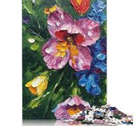 1000 Piece Floral Oil Painting Jigsaw Puzzlesfor Adults Teenagers Paper Puzzles for Adults For Family Fun & Game Night 38x26cm/1000pcs