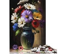 1000 Piece Flower Art Series Style 1 Adult Jigsaw Puzzle Wooden Puzzles for Teenagers Gifts Educational Game Challenge Toy 1000pcs (75x50cm)