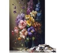 1000 Piece Flower Art Series Style 8 Adult Jigsaw Puzzle Wooden Puzzles for Teenagers Gifts Educational Game Challenge Toy 1000pcs (75x50cm)