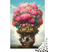 1000 Piece Flower House Jigsaw Puzzles for Adult Teenagers Paper Puzzles For Family Fun & Game Night 1000pcs (38x26cm)