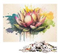 1000 Piece Flower Watercolor Puzzles For Adults Paper Puzzles Brain Teaser Puzzles For Children 38x26cm/1000pcs