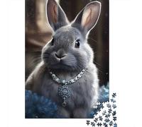 1000 Piece Fluffy Bunny 01 Adult Puzzles Wooden Puzzle for Adults Educational Game Challenge Toy 1000pcs (38x26cm)