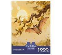1000 Piece Flying Squirrel Jigsaw Puzzle for Adults Kids - Challenging & Brainteasing, Yellow Flower Tree Jigsaws, Home Decoration Unique Gift 38x26cm/1000pcs