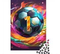 1000 Piece Football Paper Jigsaw Puzzles Adults Teens Jigsaw Large Puzzle Toys Educational Intellectual Decompressing Fun Family Game 1000pcs (38x26cm)