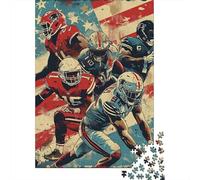 1000 Piece Football Wooden Jigsaw Puzzles Adults Teens Jigsaw Large Puzzle Toys Educational Intellectual Decompressing Fun Family Game 1000pcs (75x50cm)
