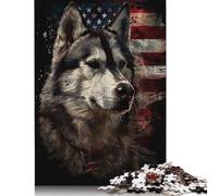 1000 Piece for Adults Alaskan Malamute America Jigsaw Puzzles for Adults, Paper Puzzles Best Gift for Friends And Family 38x26cm/1000pcs