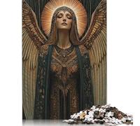1000 Piece for Adults Angelic Figure In Golden Light Jigsaw Puzzles for Adults, Wooden Puzzles Best Gift for Friends And Family 1000pcs (75x50cm)