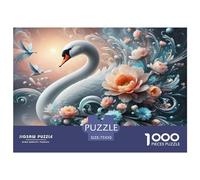 1000 Piece for Adults Animal Swan Jigsaw Puzzles for Adults, Wooden Puzzles Best Gift for Friends And Family 1000pcs (75x50cm)