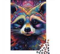 1000 Piece for Adults Artistic Civet Cat Jigsaw Puzzles for Adults, Wooden Puzzles Best Gift for Friends And Family 1000pcs (75x50cm)