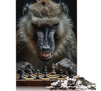 1000 Piece for Adults Baboon Chess Jigsaw Puzzles for Adults, Paper Puzzles Best Gift for Friends And Family 38x26cm/1000pcs