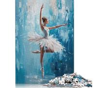 1000 Piece for Adults Ballet Dancer in Blue Jigsaw Puzzles for Adults, Wooden Puzzles Best Gift for Friends And Family 1000pcs (75x50cm)
