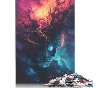1000 Piece for Adults Cosmic Skull Tree Jigsaw Puzzles for Adults, Wooden Puzzles Best Gift for Friends And Family 1000pcs (75x50cm)