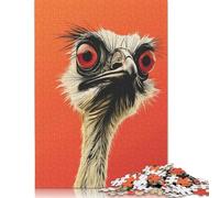 1000 Piece for Adults Ostrich Portrait Animal Jigsaw Puzzles for Adults, Wooden Puzzles Best Gift for Friends And Family 1000pcs (75x50cm)