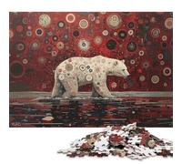 1000 Piece for Adults Polar Bear Art Jigsaw Puzzles for Adults, Paper Puzzles Best Gift for Friends And Family 38x26cm/1000pcs