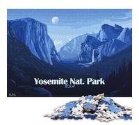 1000 Piece for Adults Yosemite National Park Blue Landscape Jigsaw Puzzles for Adults, Paper Puzzles Best Gift for Friends And Family 38x26cm/1000pcs