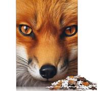 1000 Piece Fox Close Up Photography Square Puzzles for Adults, Wooden Puzzles Toy Wall Decor 1000pcs (75x50cm)