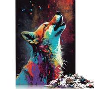 1000 Piece Fox Howl Animal Puzzles For Adults Wooden Puzzles Brain Teaser Puzzles For Children 1000pcs (75x50cm)