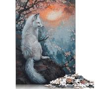 1000 Piece Fox Magical Fairy Tale Sun Square Jigsaw Puzzles for Adults, Wooden Puzzles Learning Educational Toy 1000pcs (75x50cm)