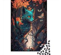 1000 Piece Fox Supernatural Forces Wooden Jigsaw Puzzles Adults Teens Jigsaw Large Puzzle Toys Educational Intellectual Decompressing Fun Family Game 1000pcs (75x50cm)