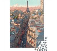 1000 Piece France Eiffel Tower Jigsaw Puzzles for Adult Teenagers Home Educational Games DIY Toys 1000pcs (38x26cm)