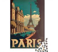 1000 Piece France Eiffel Tower Jigsaw Puzzles for Adults Puzzle Adult Jigsaw Puzzle Home Decoration Puzzle Toys 1000pcs (75x50cm)