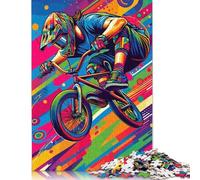 1000 Piece Freestyle BMX Wpap Pop Art Square Puzzles for Adults And Wooden Puzzles Family Activity 1000pcs (75x50cm)