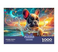 1000 Piece French Bulldog (14)_2 Jigsaw Puzzles Challenging And Brainteasing Wall Decor Stress Relief Gift for Home,Office,Decor Age 12+ for Adults 52x38cm/1000pcs