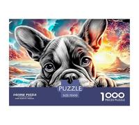 1000 Piece French Bulldog (27)_1 for Adults Jigsaw Challenging And Brainteasing Wall Decor Puzzle Educational Games for Home,Office,Decor Age 12+ for Adults 70x50cm/1000pcs