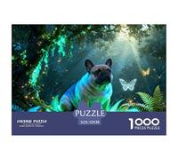 1000 Piece French Bulldog Jigsaw Puzzle for Adults - Challenging Brain Teaser, Forest Puzzle, Decoration Birthday Gifts 52x38cm/1000pcs