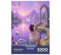 1000 Piece French Bulldog Jigsaw Puzzle for Adults - Challenging Game, Romantic Garden Puzzles, Decoration Birthday Gifts 70x50cm/1000pcs